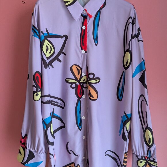 Oversize long sleeve Button Up - Picture 2 of 5